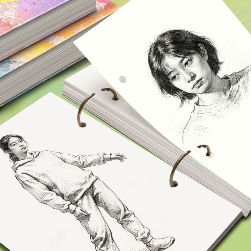 A5 Loose Leaf Sketchbook 60 Sh - Art Sketchbook Ring 评论和价格