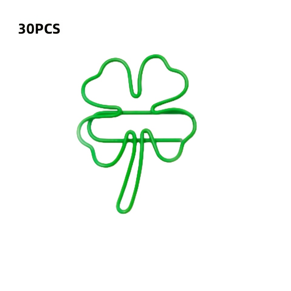 20/30/40pcs green four-leaf cl - Binder Clip Assorted 评论和价格