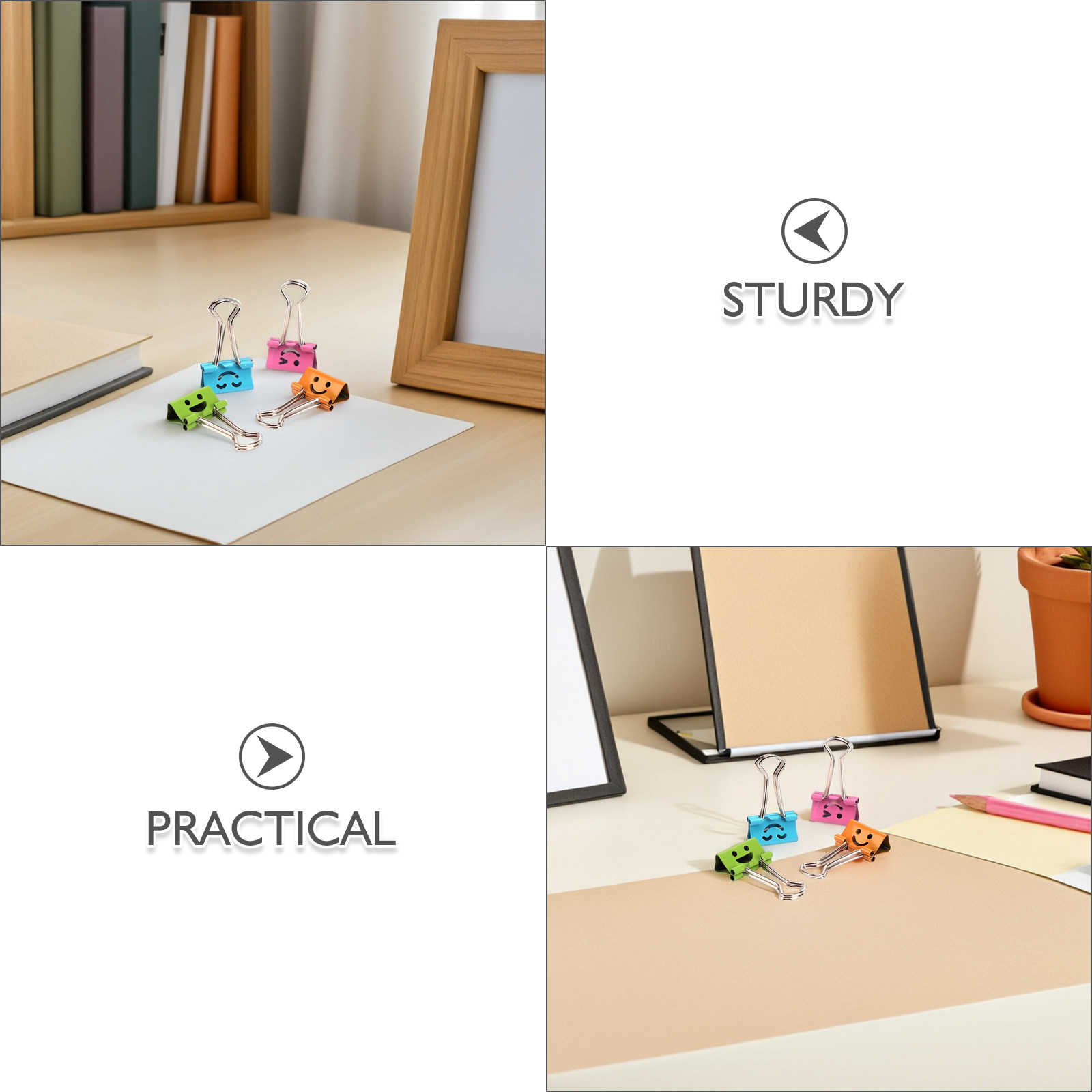 40Pcs Assorted Color Tail Clip - Binder Clip Assorted 评论和价格